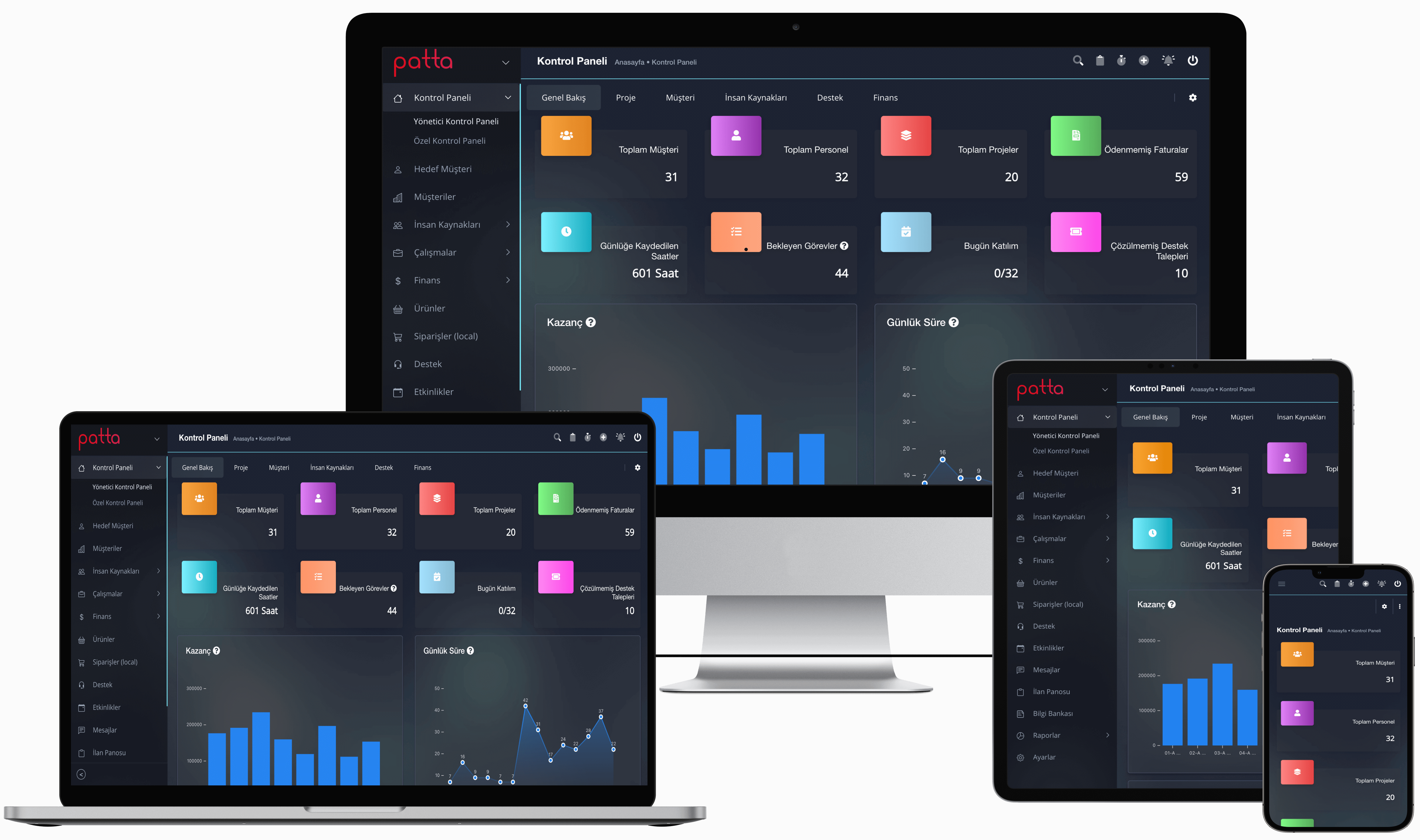 Patta CRM arayüz ekranı